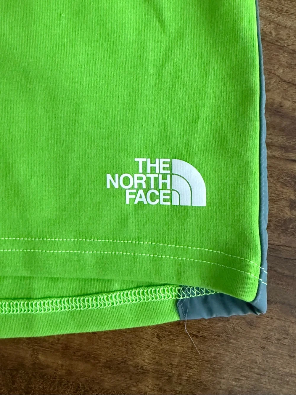 The North Face Neon Lime & Gray Drawstring Shorts